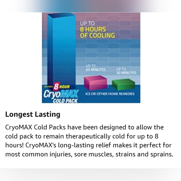 Cryo-Max Cold Pack, 8 Hour Reusable Cold Therapy Ice Pack for Elbows, Knees, - Picture 8 of 13